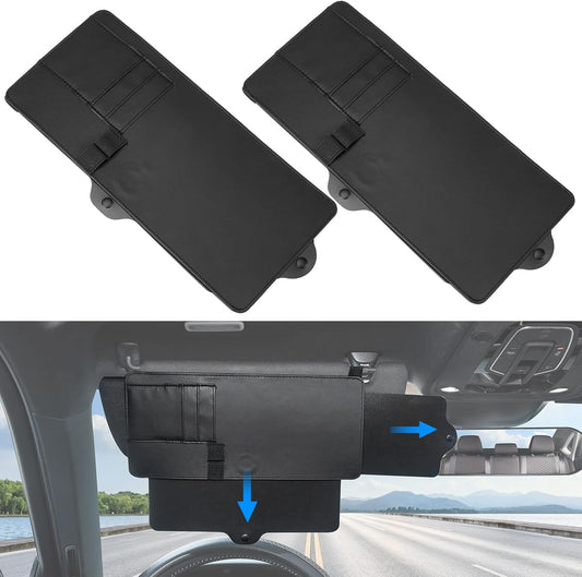 JoyTutus Car Sun Visor Extender - Protects from Anti-Glare, UV Rays - Sun Blocker Windshield Sunshade for SUV (2 Pack)