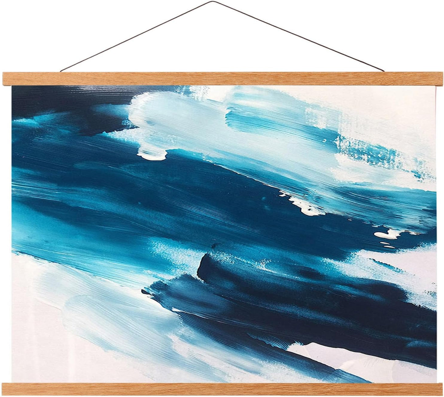 FALAMON Magnetic Poster Hanger Frame, 24x36 24x18 17x24 Teak Wood Magnet Poster Frame for Posters, Prints, Photos, Pictures, Maps, Scrolls, and Canvas Artwork