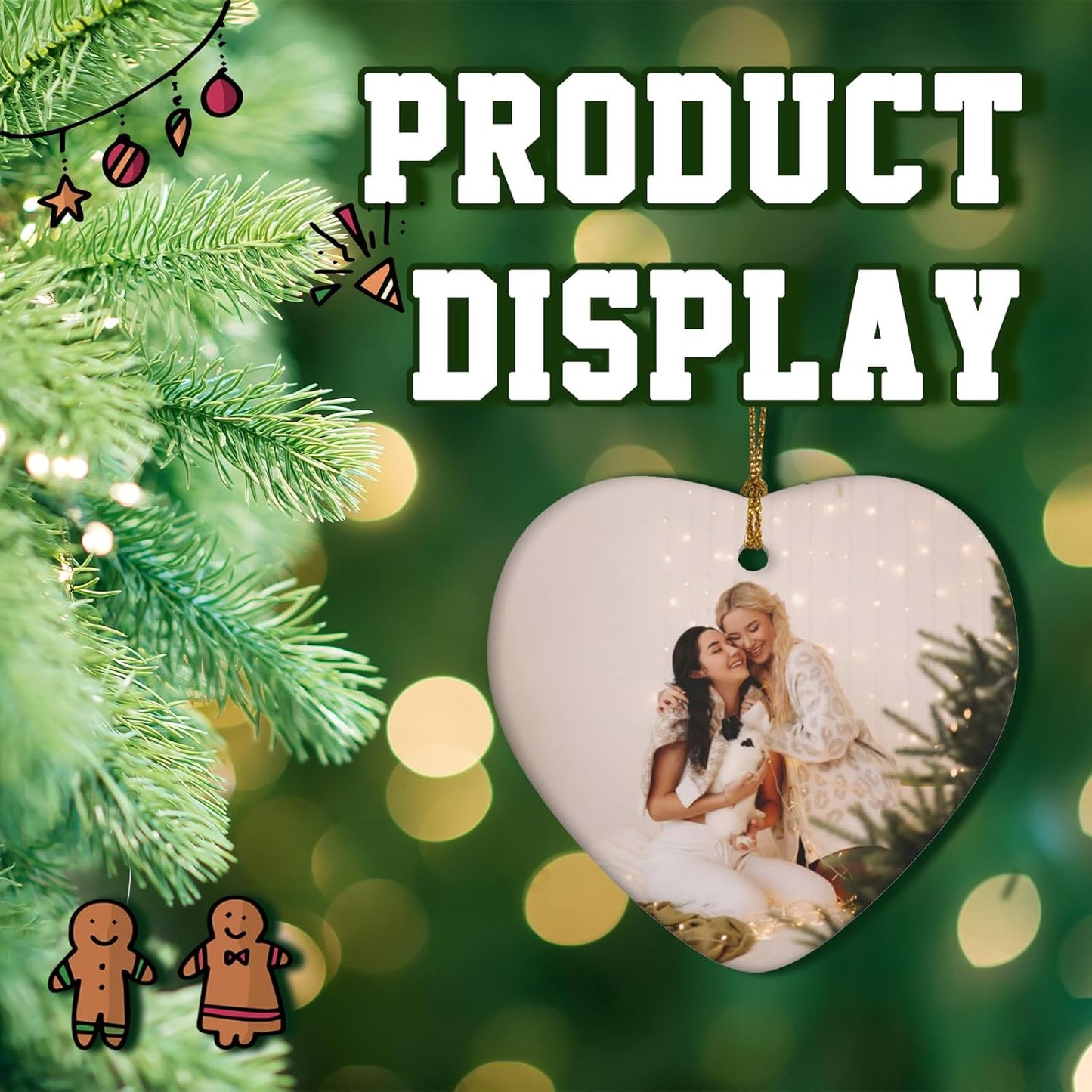 Personalized Christmas Ornaments 2025 Custom Ornament Xmas Photo Ornament Customized Gifts Round 4pcs