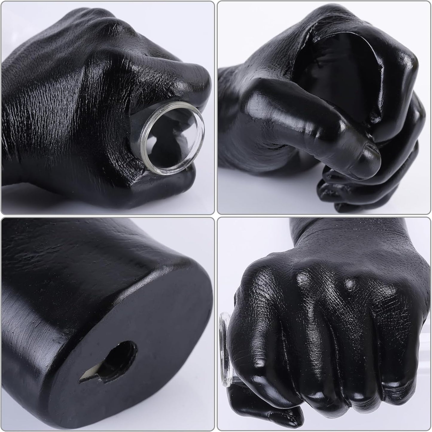 Black Wall Sculptures, Hand Vases Home Decor, Wall Mount Art Sculpture, Unique Wall Art Statue, Funky Flower Vase Decorations, Modern Eclectic Hanging Decor,Glass Test Tube Vase