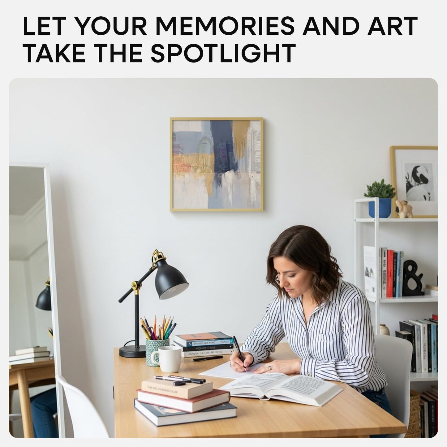 Homeforia 15x15 Picture Frame Gold, High End Metal 15 x 15 Square Poster Frame with Mat 11 x 11 Photo, 15x15 Frame Matted to 11x11 Print, 15by15 Gold Hanging Frames, Tempered Glass, Wall Kit, Set of 1