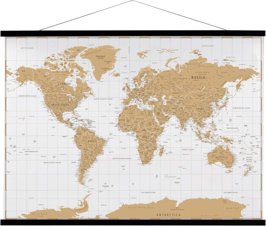 FALAMON Magnetic Poster Hanger Frame,42x30 42x28 42x24 Teak Wood Magnet Poster Frame for Posters,Prints,Photos,Pictures,Maps,Scrolls,and Canvas Artwork(Black,42")