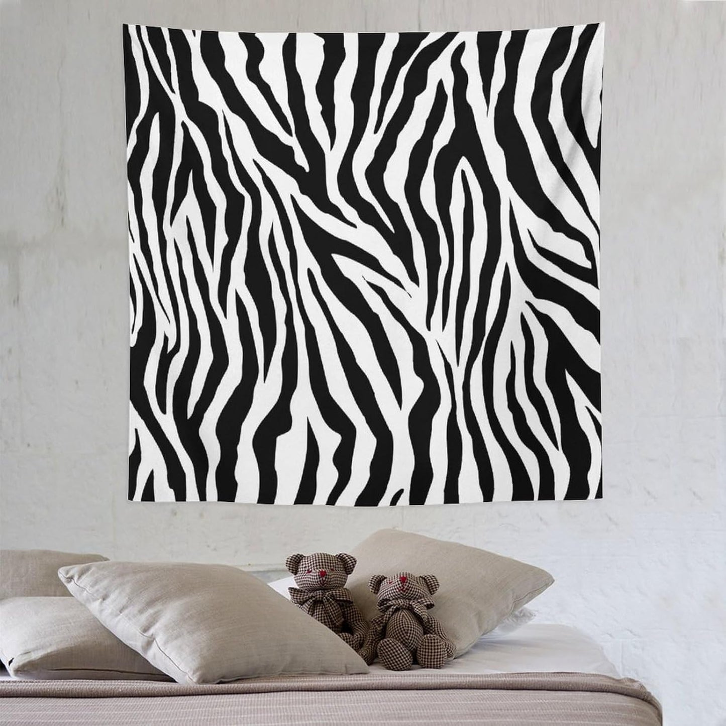 HZOHNAGO Zebra Print Tapestry Nature Wild Animals Black and White Stripe Printed Wall Tapestry Painting Wall Hanging for Bedroom Living Room Dorm 60" W x 60" H