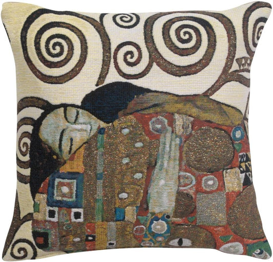 C Charlotte Home Furnishings Inc Lebensbaum Fulfillment Cushion Cover | Decorative Pillow Case with Pure Cotton | 17x17 Inch Cushion Cover for Living Room Couches and Sofas