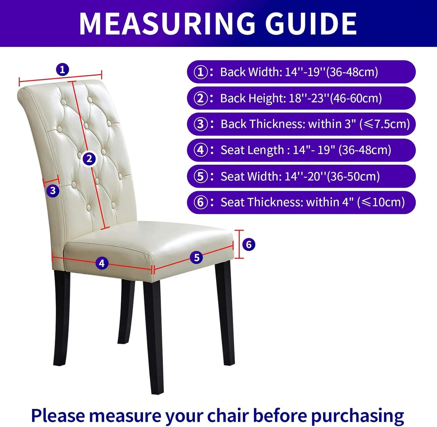 Howhic Stretch Chair Covers for Dining Room Set of 4, Removable Washable Dining Room Chair Covers, Dining Chair Slipcovers Seat Protector, Great Decoration for Home and Banquet (Dusty Blue, 4 Pack)