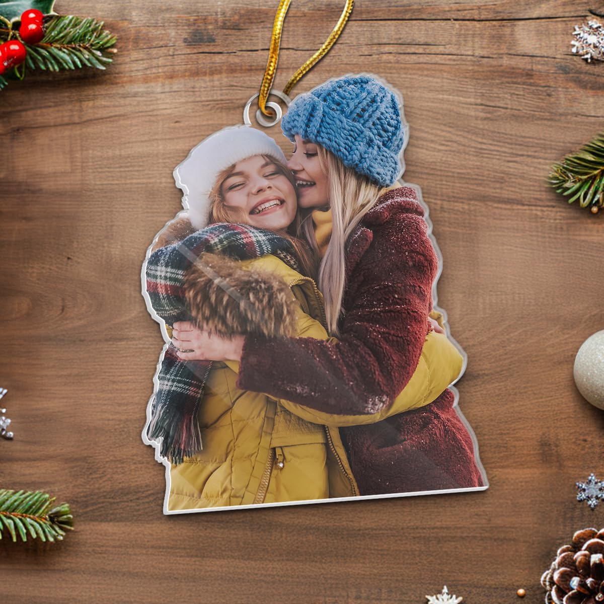 Pawfect House Personalized Photo Ornament, Custom Photo Christmas Ornaments, Best Friend Birthday Gifts For Her, Sister Gift, Christmas Tree Decorations, Friendship Gifts For Women, Sister, 2D Acrylic