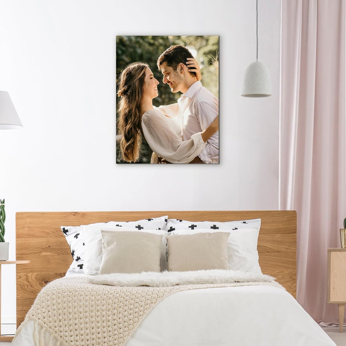 WayToLight Custom Canvas Prints with Your Photos Framed Personalized Picture Canvas Prints Wall Art Ideal for Home Decor Christmas Family Gifts (16" x 20")