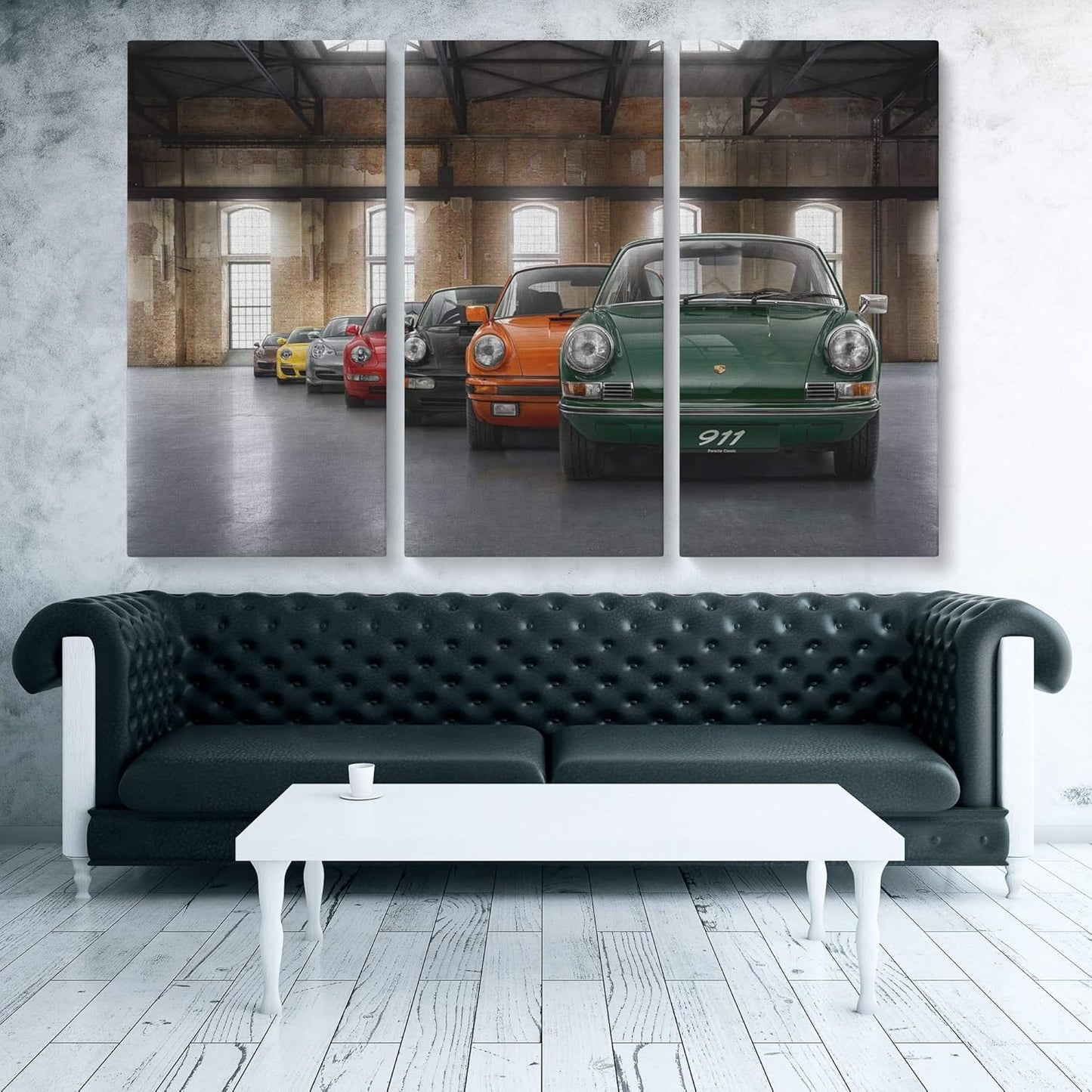 Porsche Car 911 Color Revolution Canvas Art Print Picture Wall Home Decor - Various Sizes (12in x 8in Gallery Wrapped)