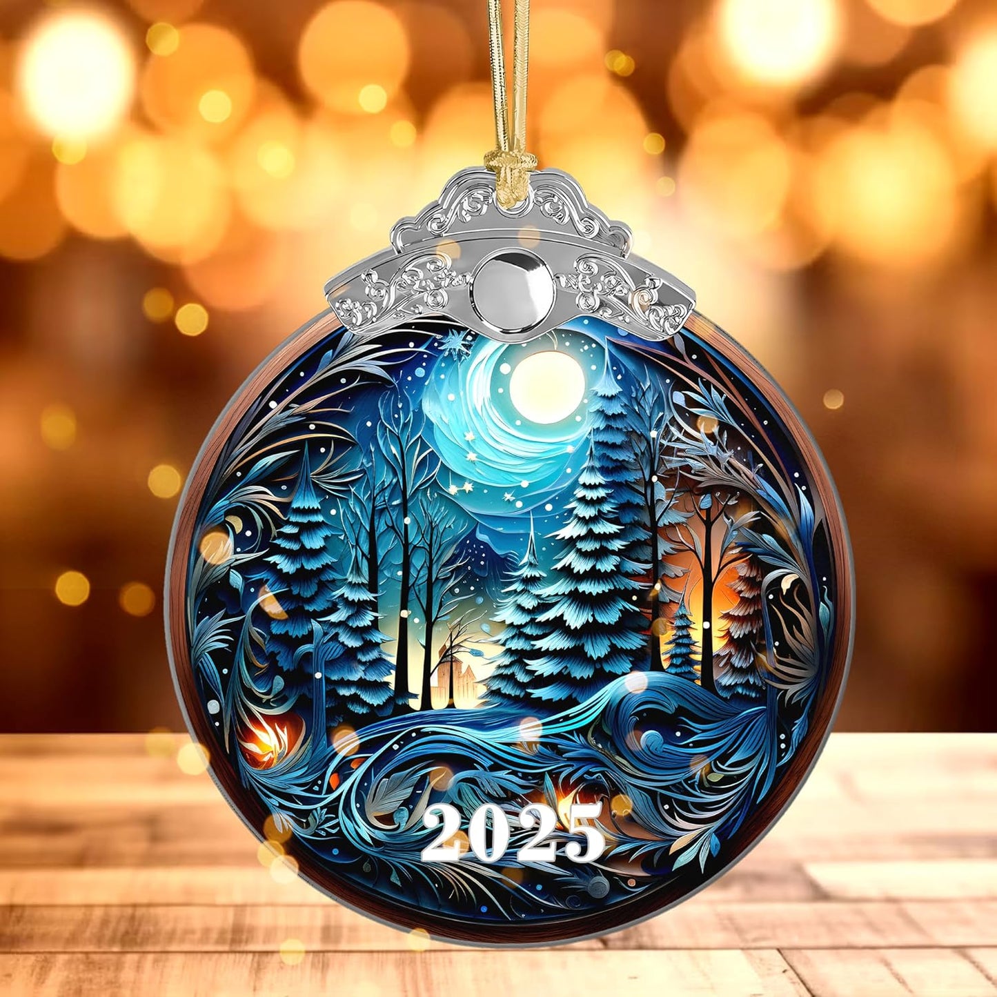 Christmas Tree Acrylic Ornament, Christmas Ornaments 2025, Christmas Ornament, Tree Ornaments, White Elephant Gifts for Adults, Gag Gifts Funny Adult, Christmas Decor (Noel in the Forest)