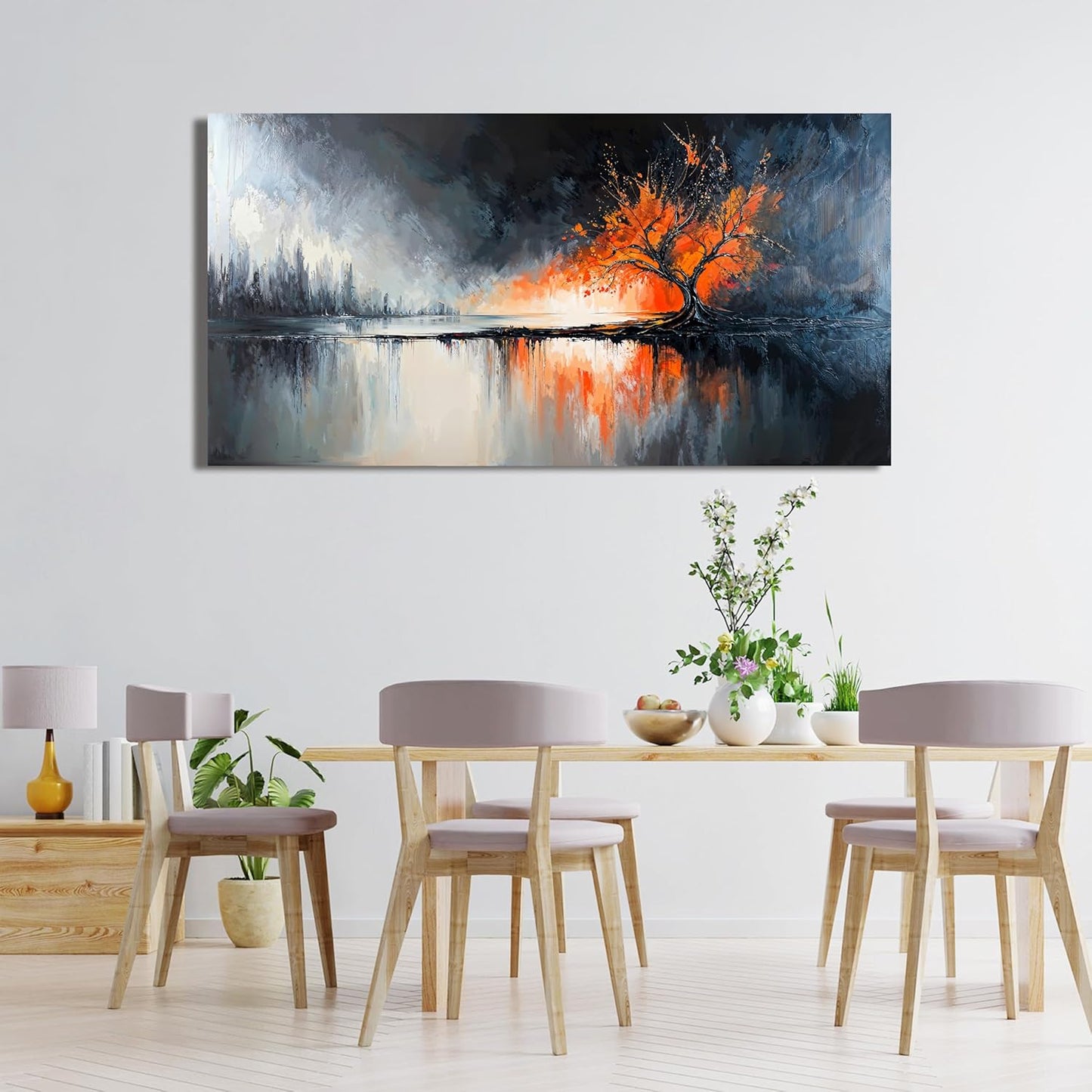 Canvas Wall Art Decor Black and White Wall Art Prints Modern Tree of Life Wall Art Canvas Art Wall Decor Wall Art Decorations Pictures for Living Room Artwork for Walls Home Office Decor 20" X 40"