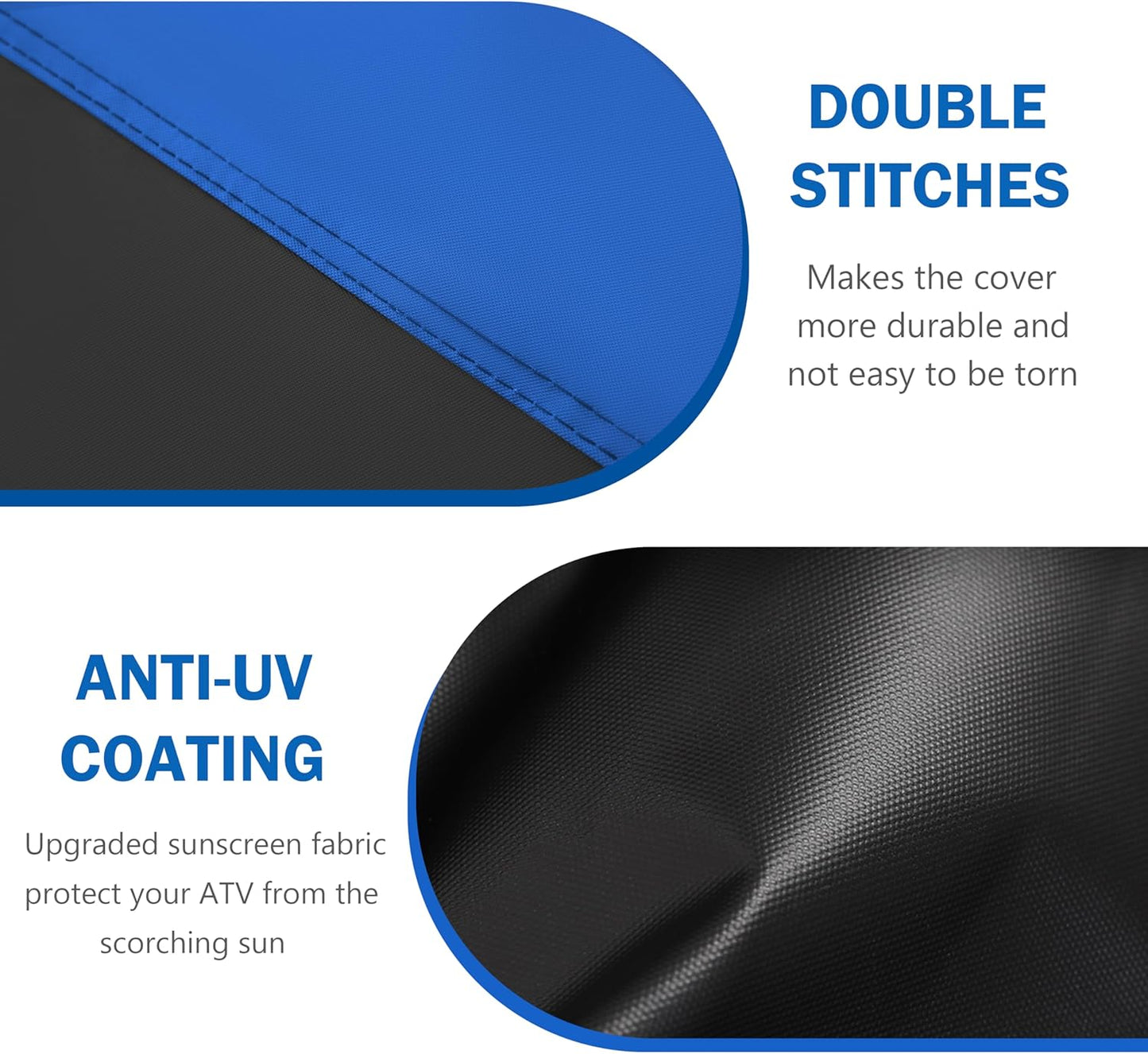 MORNYRAY ATV Cover Waterproof Heavy Duty Universal Quad Cover Outdoor Storage Cover 4 Wheeler UV Protection for Polaris Yamaha Honda Suzuki Kawasaki (Black, A1-78.7''L x 37.4''W x 41.7''H)