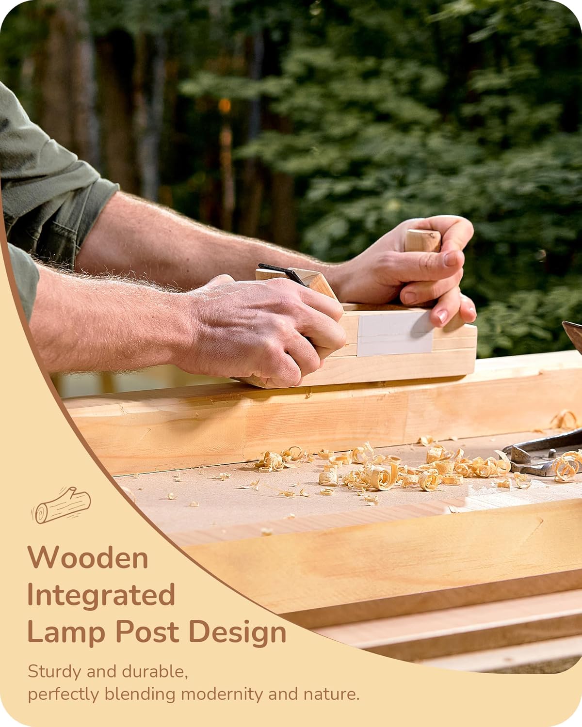 EDISHINE Corner Floor Lamp, Upgraded Dual-Sided Lighting, Wooden Floor Lamps for Living Room, Standing Lamp with Remote/Foot Control, 7CCT & Dimmable Floor Lamp for Bedroom, Office, Natural Wood