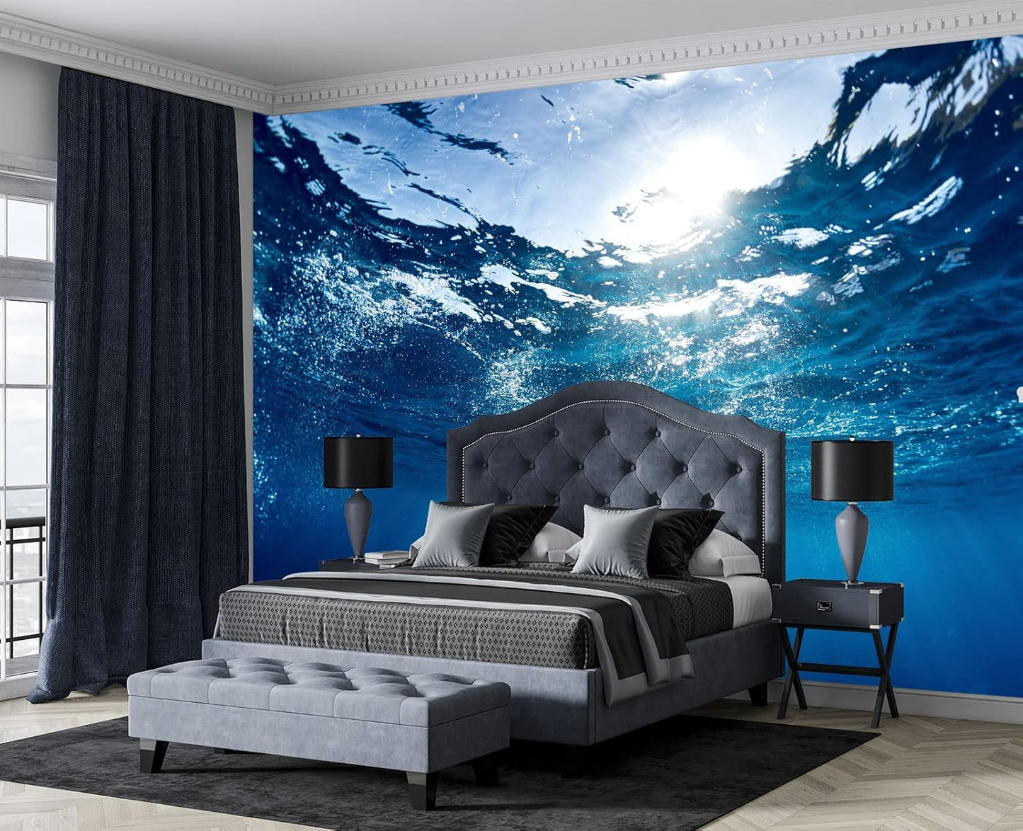 Sunlight Shining into The sea Wall Mural Wallpaper for Bedroom 103" x 69"
