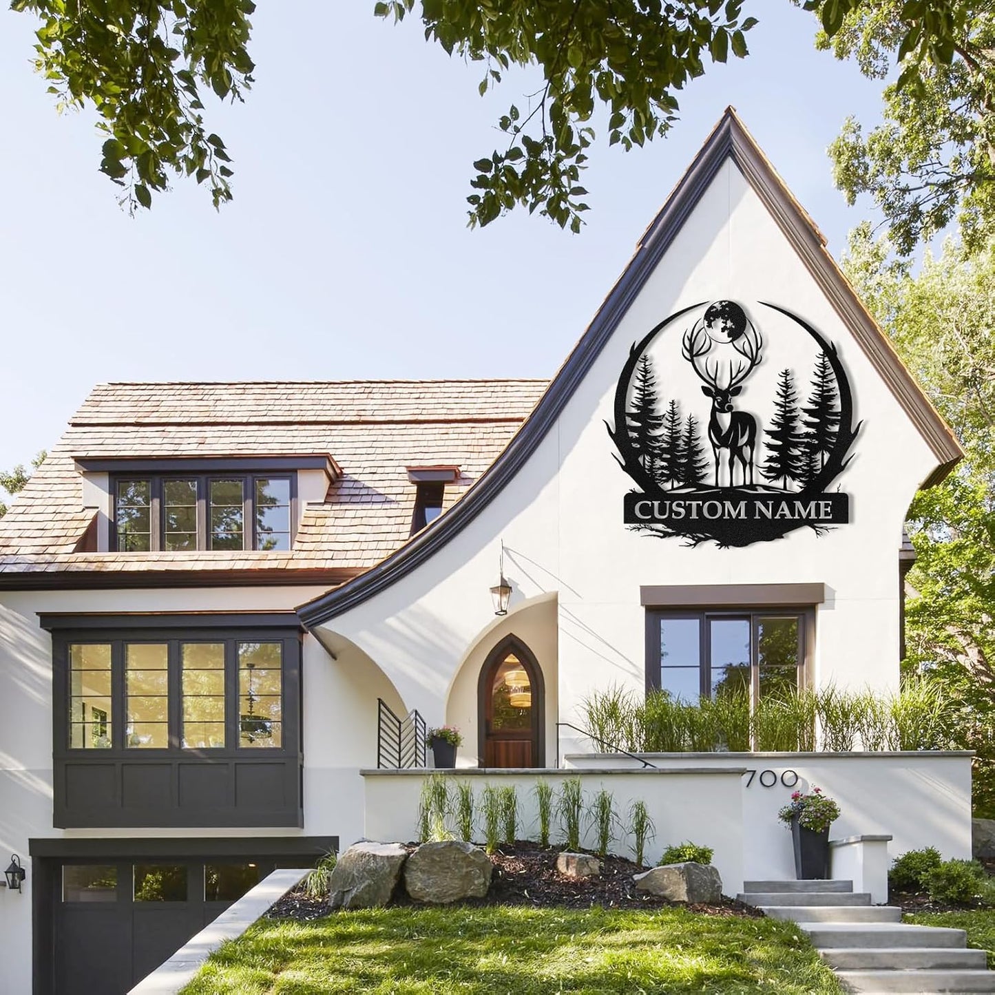 Metal Signs Customized, Personalized Deer Metal Cabin Sign, Forest Deer Wall Decor, Outdoor Metal Signs, Deer Hunter Gift, Deer Wall Art, Hunting Decor, Custom Family Name Sign, Cabin Decor