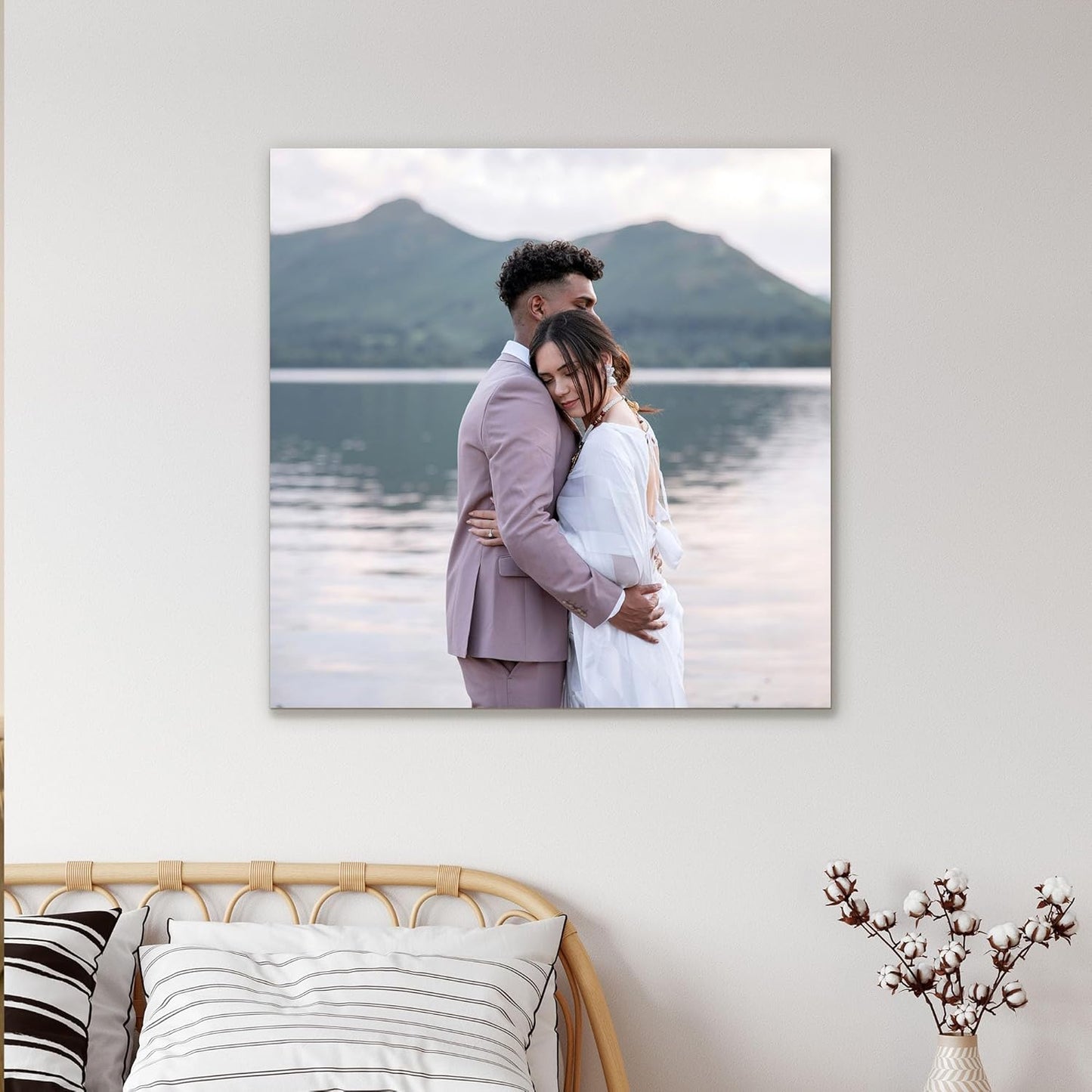 Tapuayts Personalized Custom Canvas Poster: Upload Your Image/Photo for Custom Photo-to-Poster Printing, Quality Wall Art Print (12" X 12")