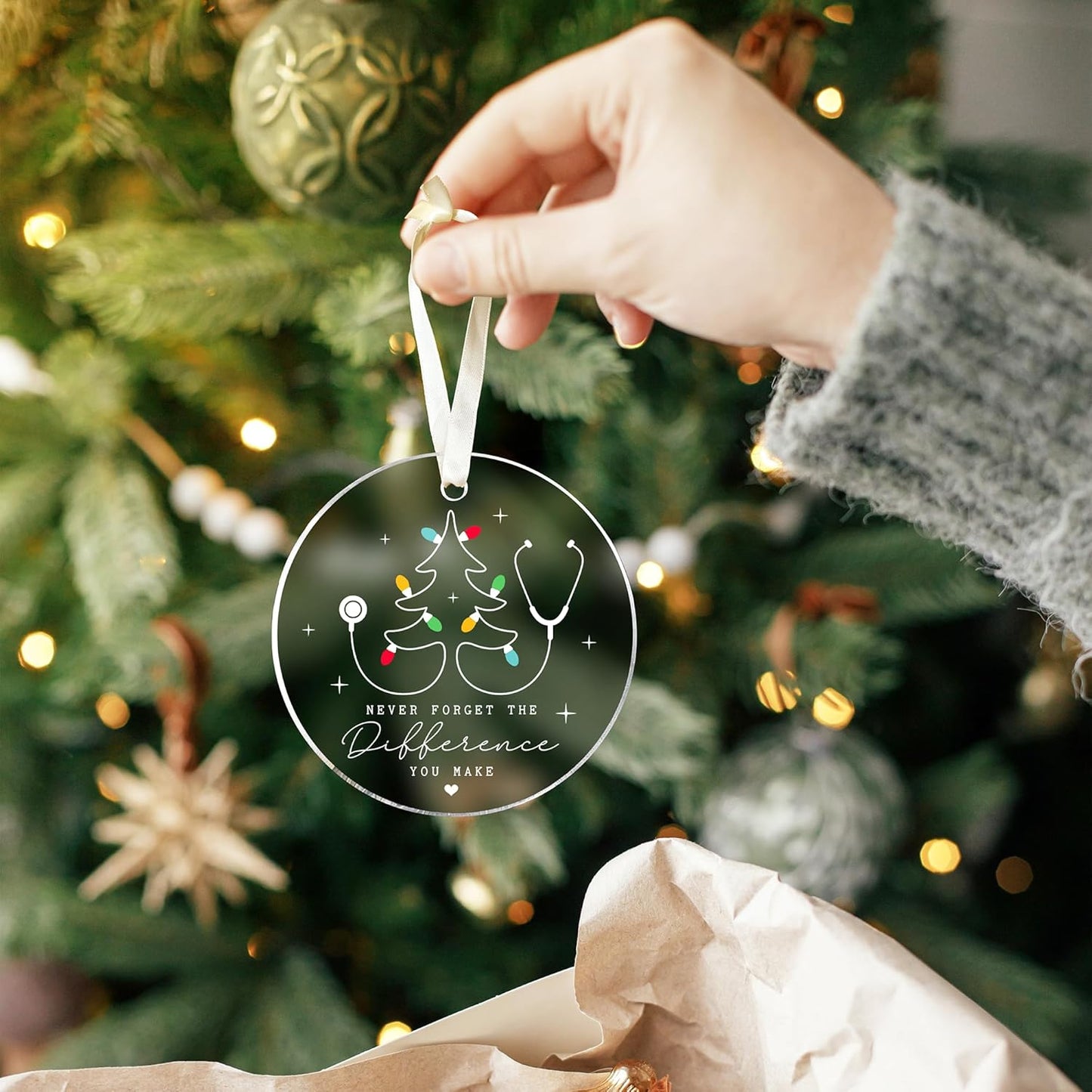 Nurse Ornament - Gifts for Nurses, Nurse Practitioner Gifts - Rn Gift for Nurses - Acrylic Christmas Ornament