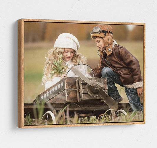 Personalized Custom Canvas Prints: Photo On Canvas (Light Brown, 24X36) Transform Your Photos into Stunning Framed Wall Art Digitally Printed Photo To Canvas Ideal for Home Decor, Gifts Keepsakes.
