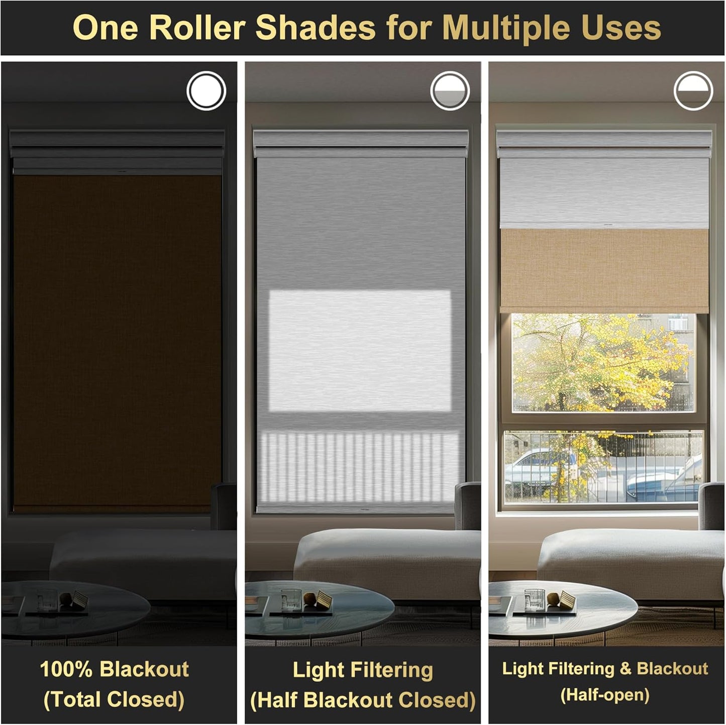 BERISSA Cordless Dual Roller Shades with Cassette Valance,Double Window Shades Blackout and Light Filtering Shades,Day and Night Roller Shades for Home Office Door.Linen Beige and White.29 W x 80" H