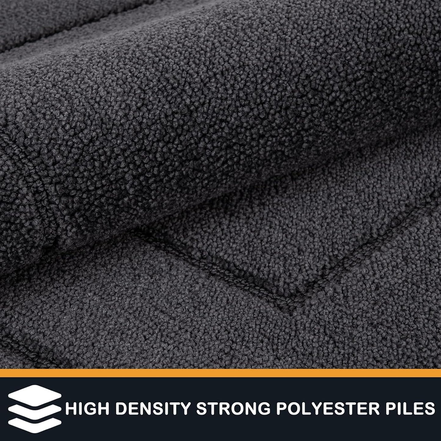 PURRUGS Dirt Trapping Door Mat 24" x 59", Non-Slip/Skid Machine Washable Entryway Rug, Dog Doormat, Super Absorbent Welcome Mat for Muddy Wet Shoes and Paws, Charcoal