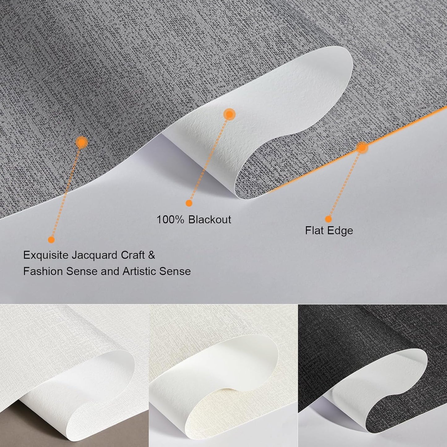 Persilux Blackout Roller Shades for Indoor Windows with Upgraded Cassette, Cordless Shades Window Blinds Pull Down for Doors, Easy to Install for Office/Living Room/Bedroom, Grey(29" W x 56" H)