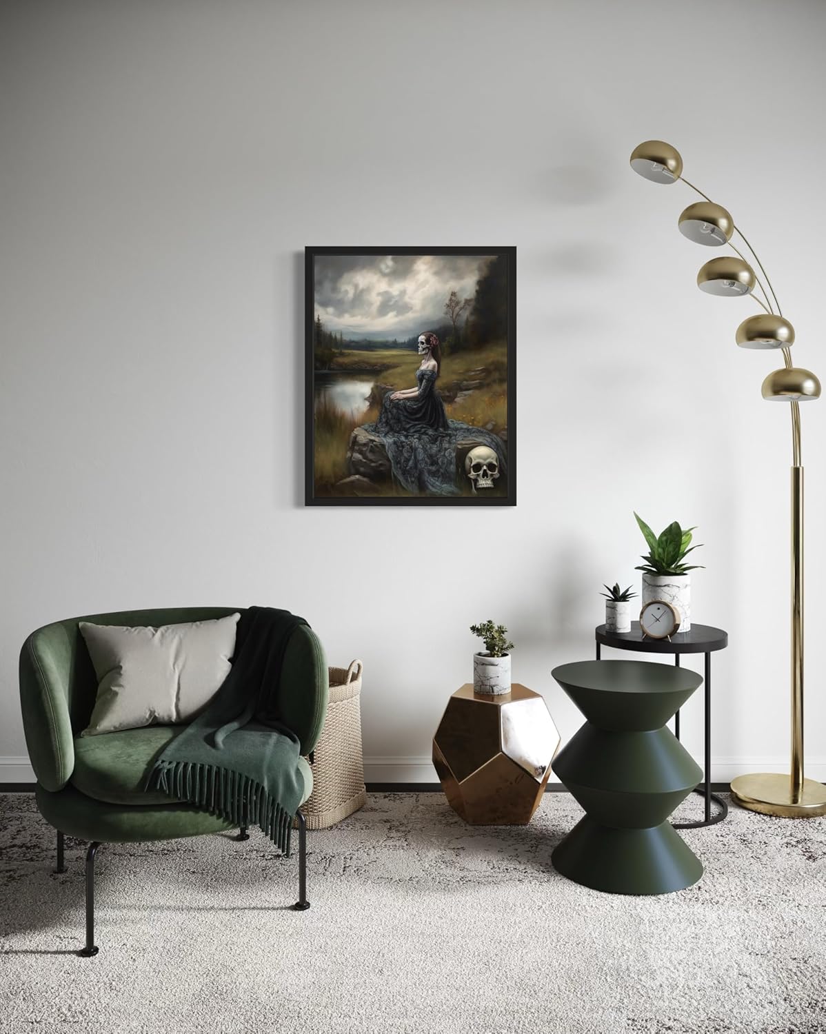 Widow Ghost Poster Art Print, Halloween Scary Vintage Wall Art Academia Spooky Painting Decoration for Horror Prints, Gothic Posters Bedroom Decor 89 (Widow Ghost, 8 x 10 inches, Unframed)