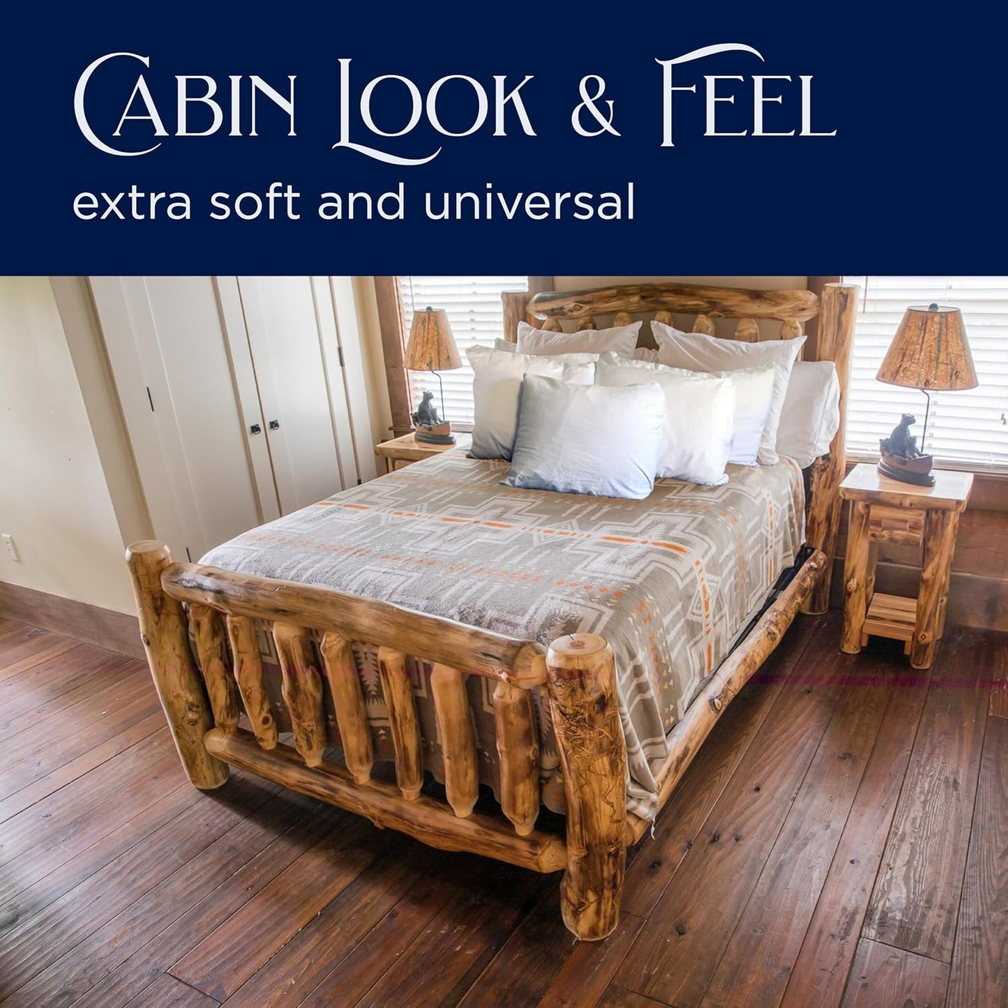 Beacon Blankets Southwestern Agawam Design Throw - 90" x 90" Blanket Only - Premium Plush Blanket Can be Used for Queen or King Size Bed