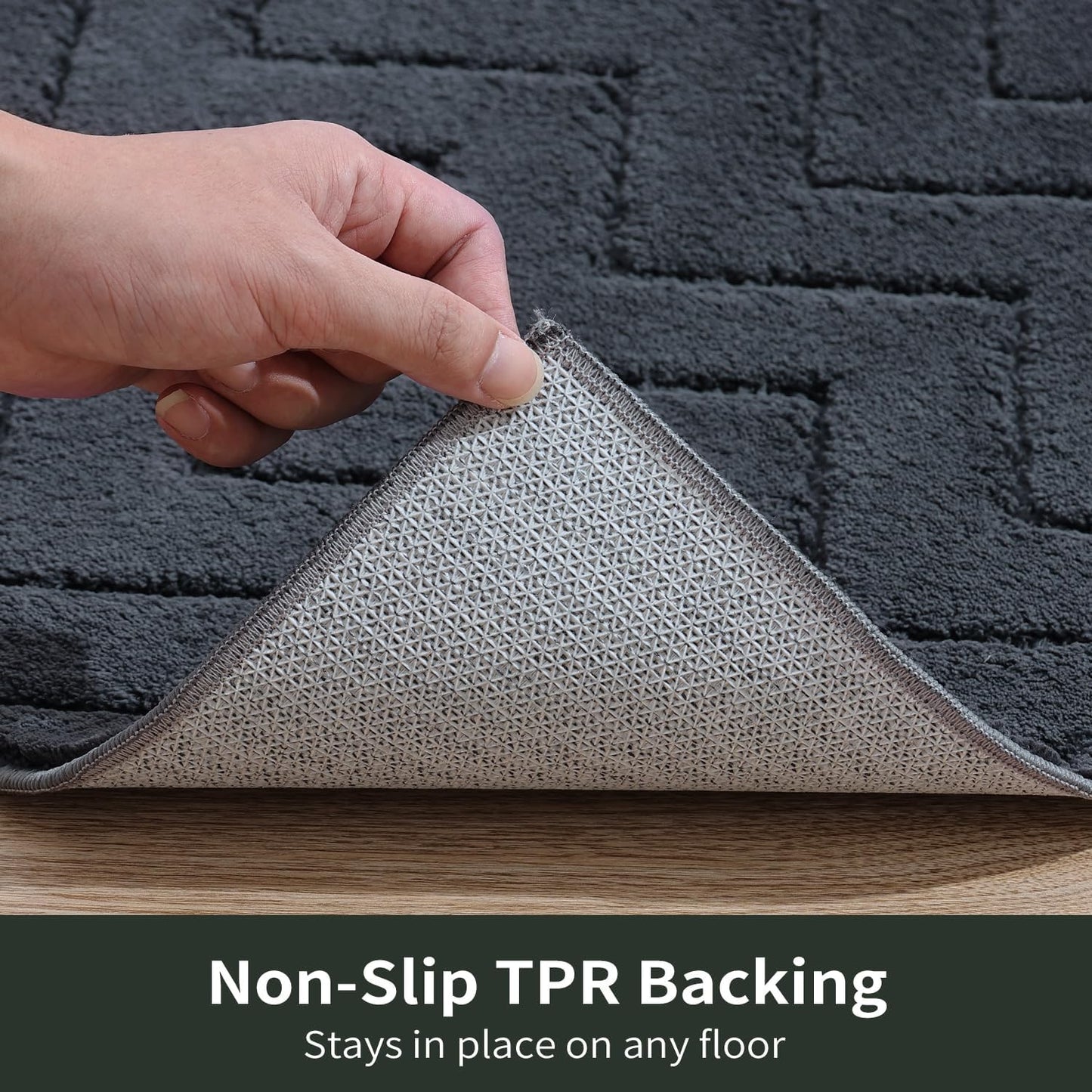 Stiio Dirt Trapper Door Mat 32x47 Inches, Front Doormat Indoor Outdoor Entrance Low Pile, All-Season, All-Weather Absorbent Entry Rug, Washable Non Slip Rug for Entryway, Dark Grey