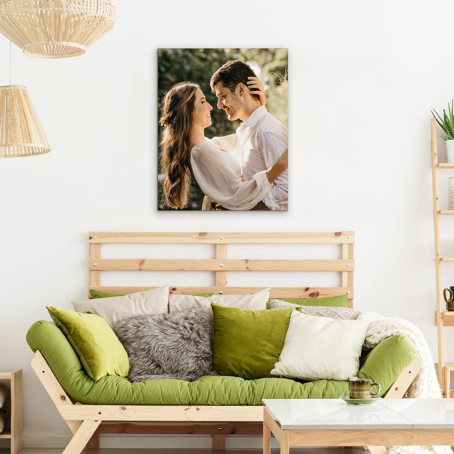 WayToLight Custom Canvas Prints with Your Photos Framed Personalized Picture Canvas Prints Wall Art Ideal for Home Decor Christmas Family Gifts (6" x 8")