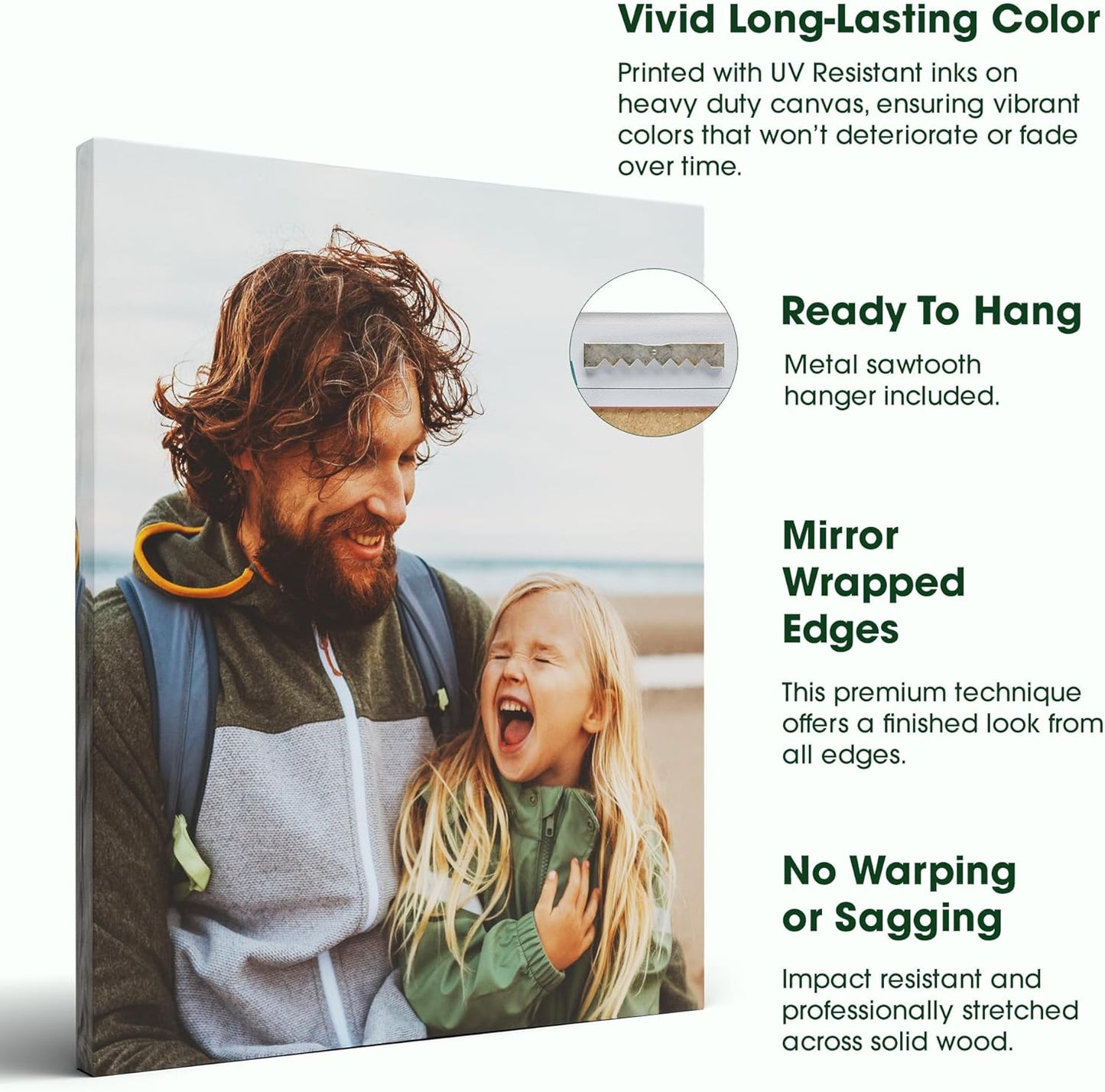 BuildASign Custom Canvas Prints with Your Photos – Personalized Picture To Canvas Wall Art, Perfect for Home Decor, Gifts & Keepsakes, Ready to Hang (8" L x 10" W x .75”D)