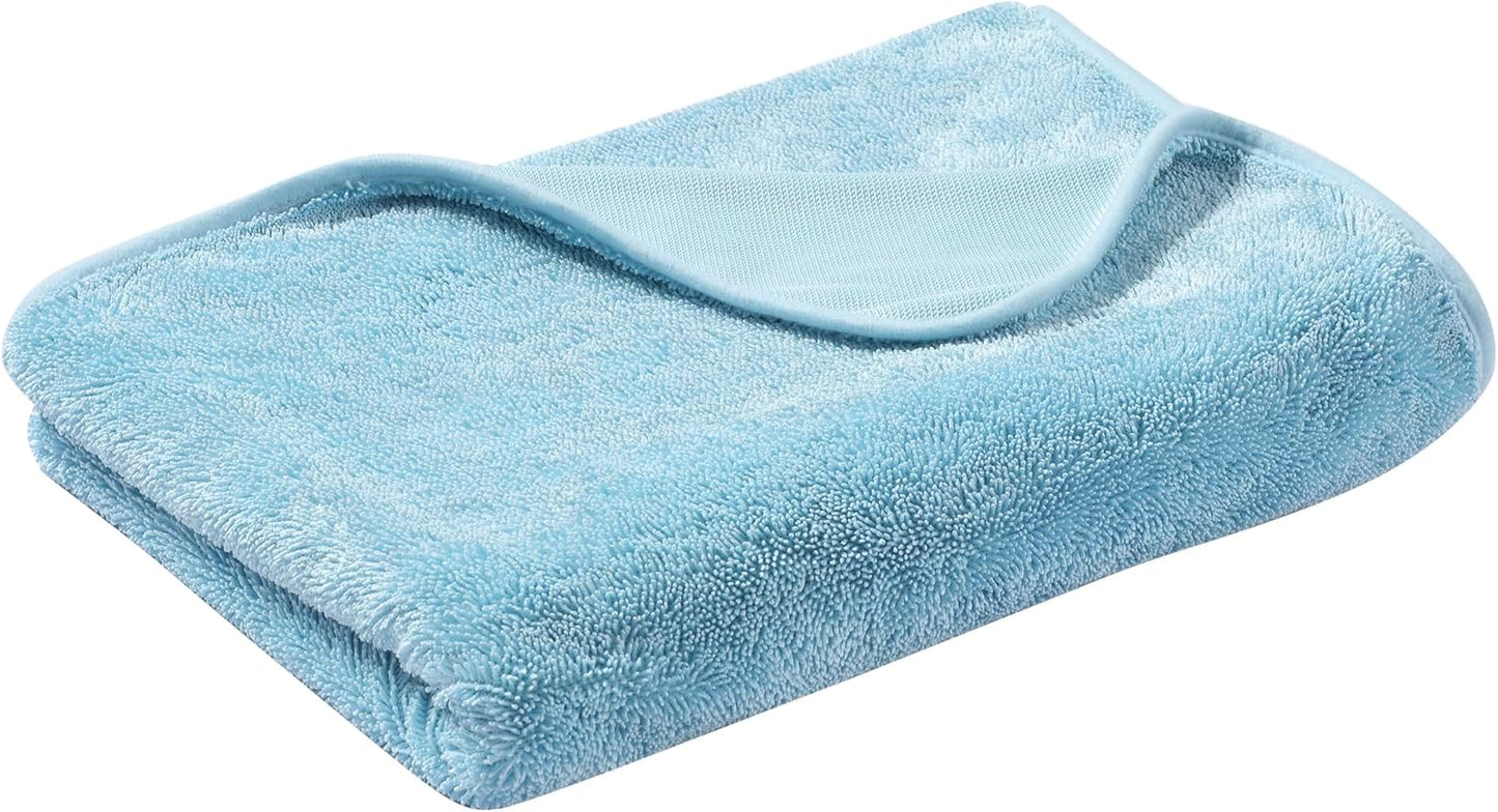 JOYMOOP Car Dry Towel, Quick Drying, Large Size, Microfiber Cleaning Cloth, Blue, 29.5 X 63 Inches, 1 Pack for Boates, RVs, SUVs, Trucks, Cars