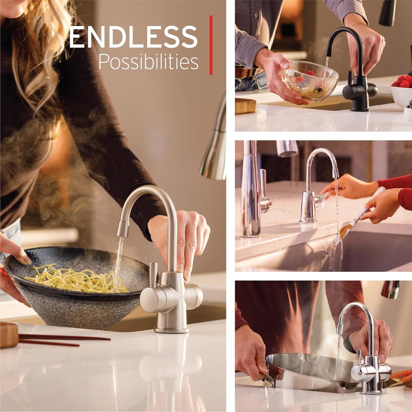 InSinkErator HOT250 Instant Hot and Cold Water Dispenser System & F-2000S Premium Under Sink Water Filtration System for Instant Hot and Cold Water Dispenser System