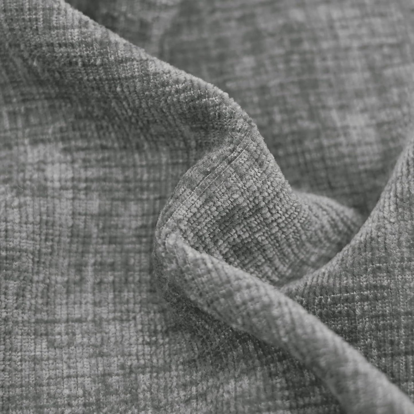 CaliTime Throw Pillow Covers Decorative 22 X 22 Inches Pack of 2 Cozy Chenille Cushion Cases for Couch Sofa Bed Living Room Home Medium Grey