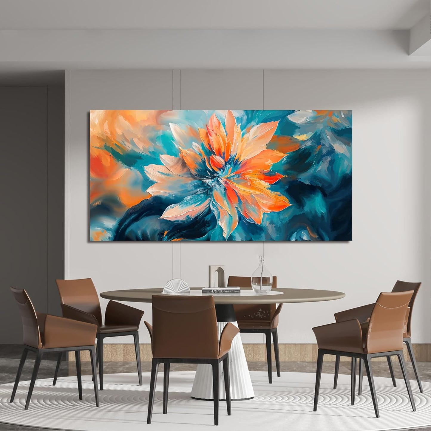 Canvas Wall Art Decor Large Wall Art Pictures for Living Room Artwork for Walls Oversized Colorful Flowers Wall Art Decorations Canvas Art Wall Decor Bedroom Home Aesthetic Wall Decor 29" X 58"