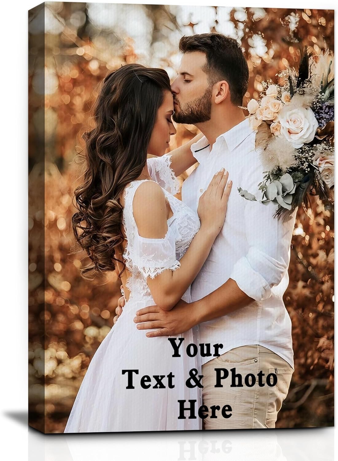 YUNART Ship Next Day - Custom Canvas Prints with Your Photos, Personalized Canvas with Pictures Print for Wall Art Bedroom, Customized Photo Gifts for Couple Men Women Mom Baby Dog Family - 24"x36"