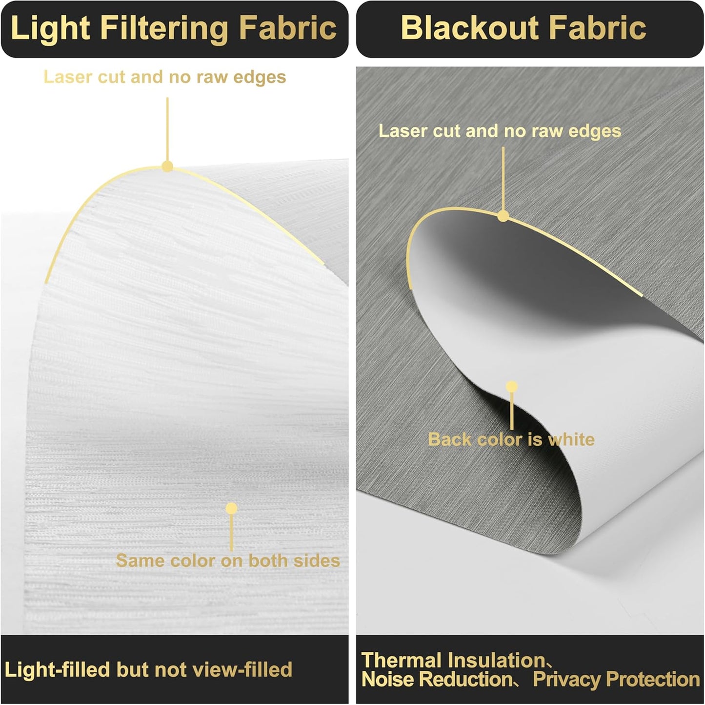 BERISSA Cordless Dual Roller Shades with Cassette Valance,Double Window Shades Blackout and Light Filtering Shades,Day and Night Roller Shades for Home Office Door.Grey and White.43 W x 80" H