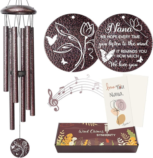 Gifts for Nana, 25''Wind Chimes, Birthday Gift for Nana from Grandkids, Mothers Day, Thanksgiving, Christmas Day Gifts Ideas for Love Reminder