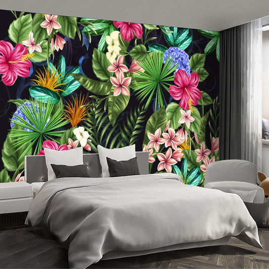 Floral Wall murals Peel and Stick Flowers Wallpaper for Bedroom Living Room - 85"x118"