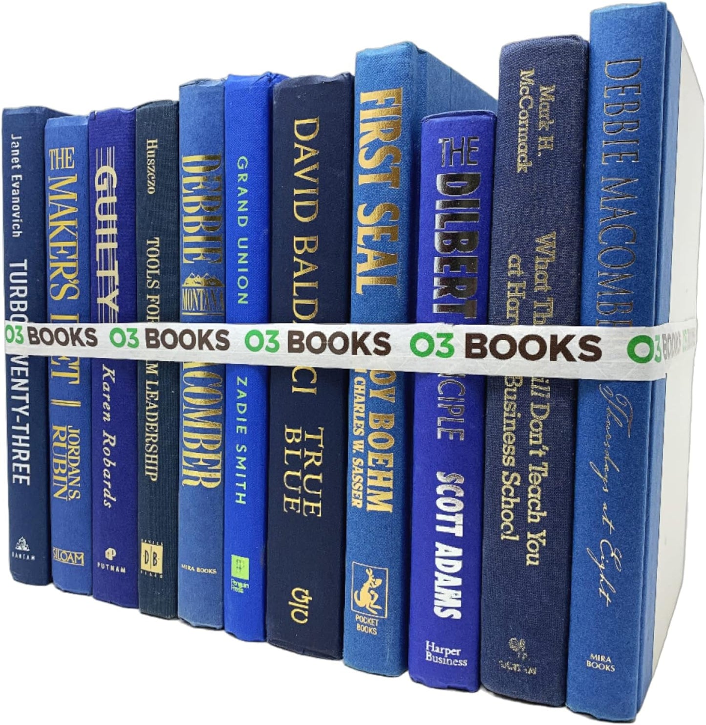 Curated Decorative Books Hardcover Décor Books for Home Décor, Choose Color, Interior Design, Office, Wedding Display, Instant Library, or Staging (Jeans, Three Feet)