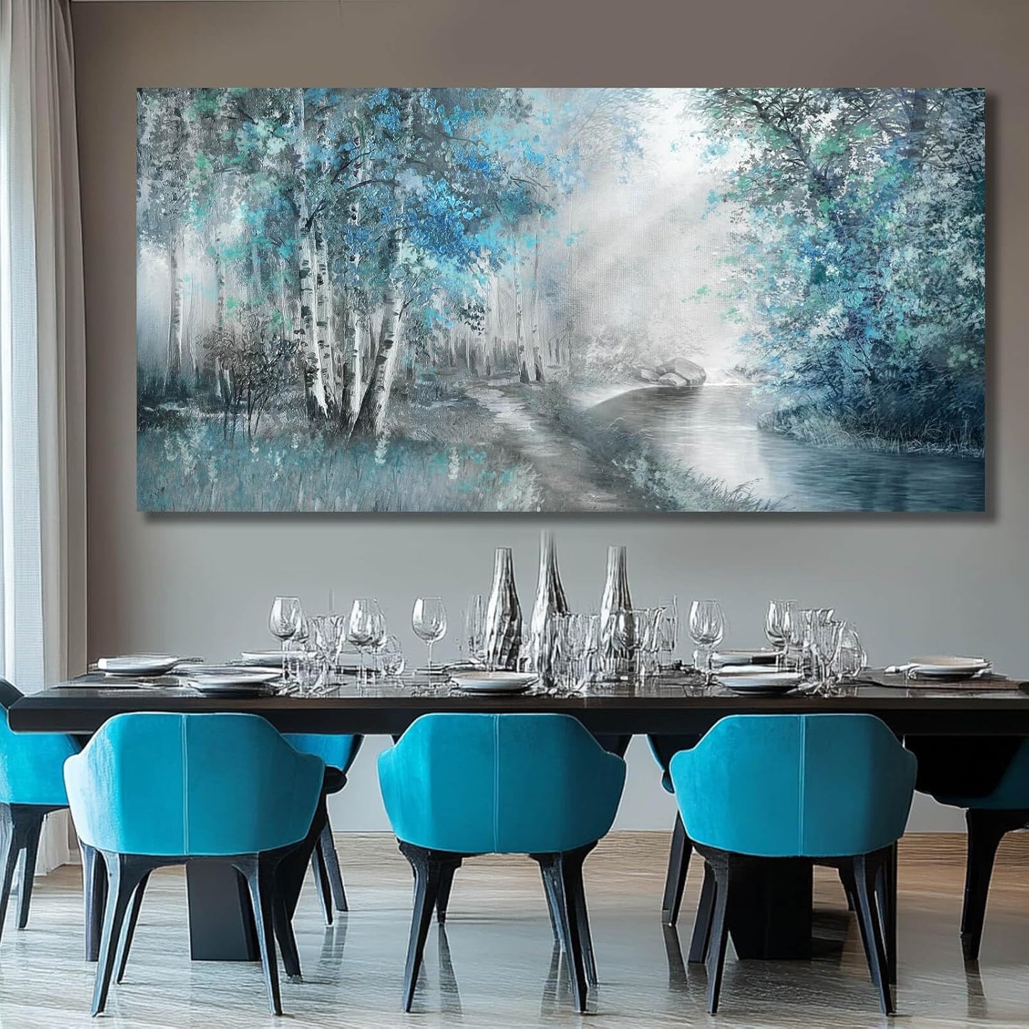 SOUGUAN Forest Pictures for Wall Canvas Art 30"x60" Plant Wall Decor Tree Artwork Painting Natural Decorations for Dining Room, Bedroom, Home Office, Kitchen