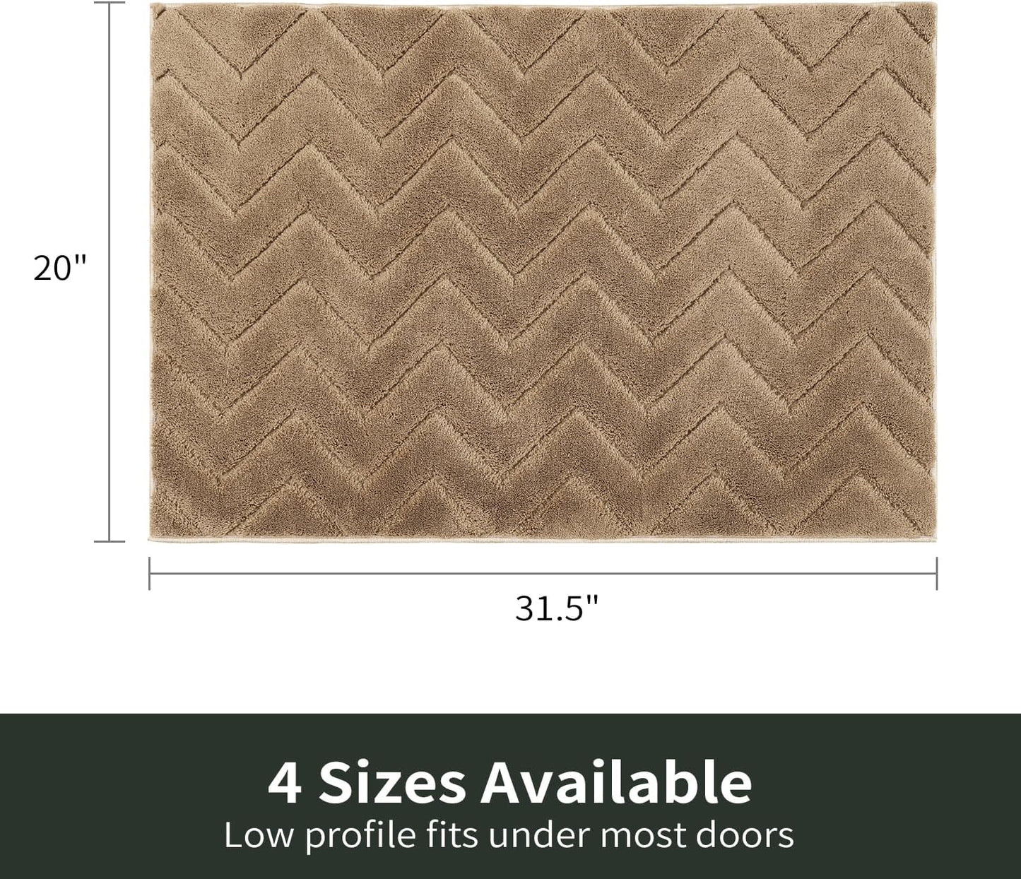 Stiio Front Door Mat Indoor Outdoor Entrance 20x31.5 Inches, Non Slip Washable Entry Rug, Dog Doormat, Absorbent Entrance Mat for Front & Back Door, Muddy Wet Shoes & Paws, Brown