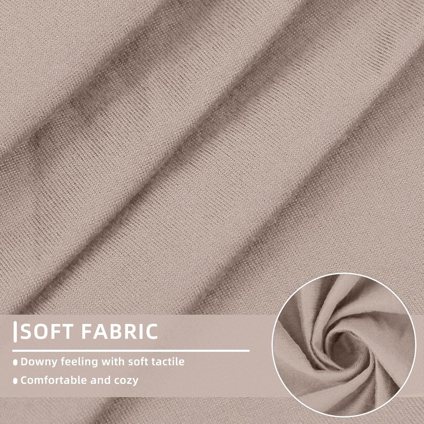 hyha Waterproof Couch Cushion Covers, Stretch Sofa Couch Seat Slipcover for Dog Washable, Non-Slip Waterproof Outdoor Cushion Covers for Patio Furniture Replacement (1 Piece for Small, Taupe)