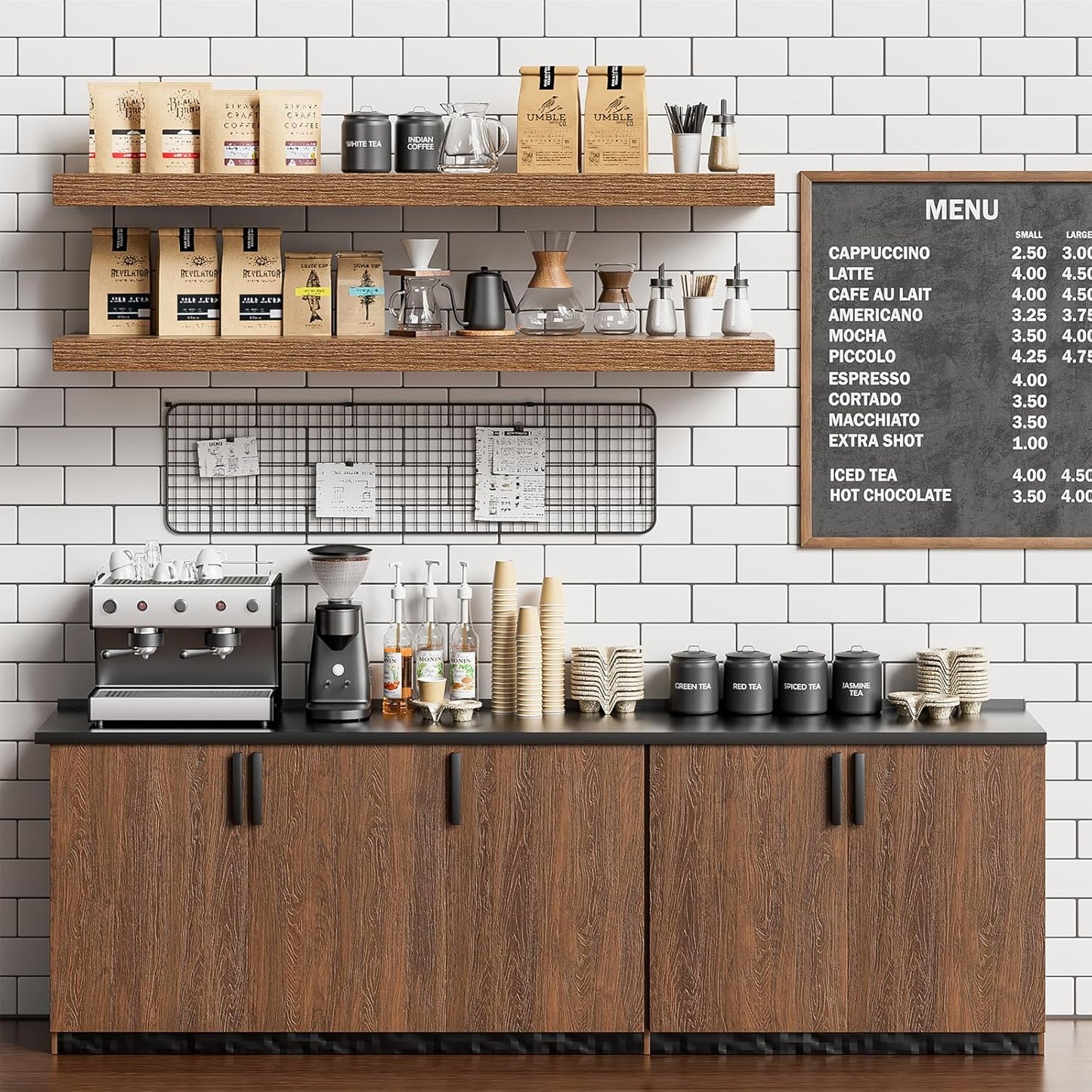 Heimlove 40 Inches Floating Shelves for Wall,9.3" Deep Walnut Long Floating Shelves Set of 2,Large Display Shelf & Storage Shelf,Wall Shelf for Bathroom Bedroom Living Room Kitchen Office