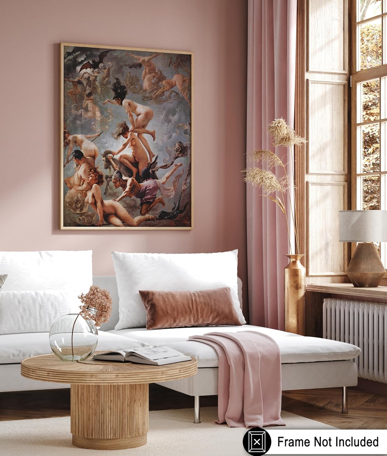 Poster Master Vintage Witches Going to their Sabbath Poster - Retro Naked Witches Print - Halloween Art - Pagan Art - Gift for Men & Women - Gothic Decor for Bedroom or Dorm - 16x20 UNFRAMED Wall Art