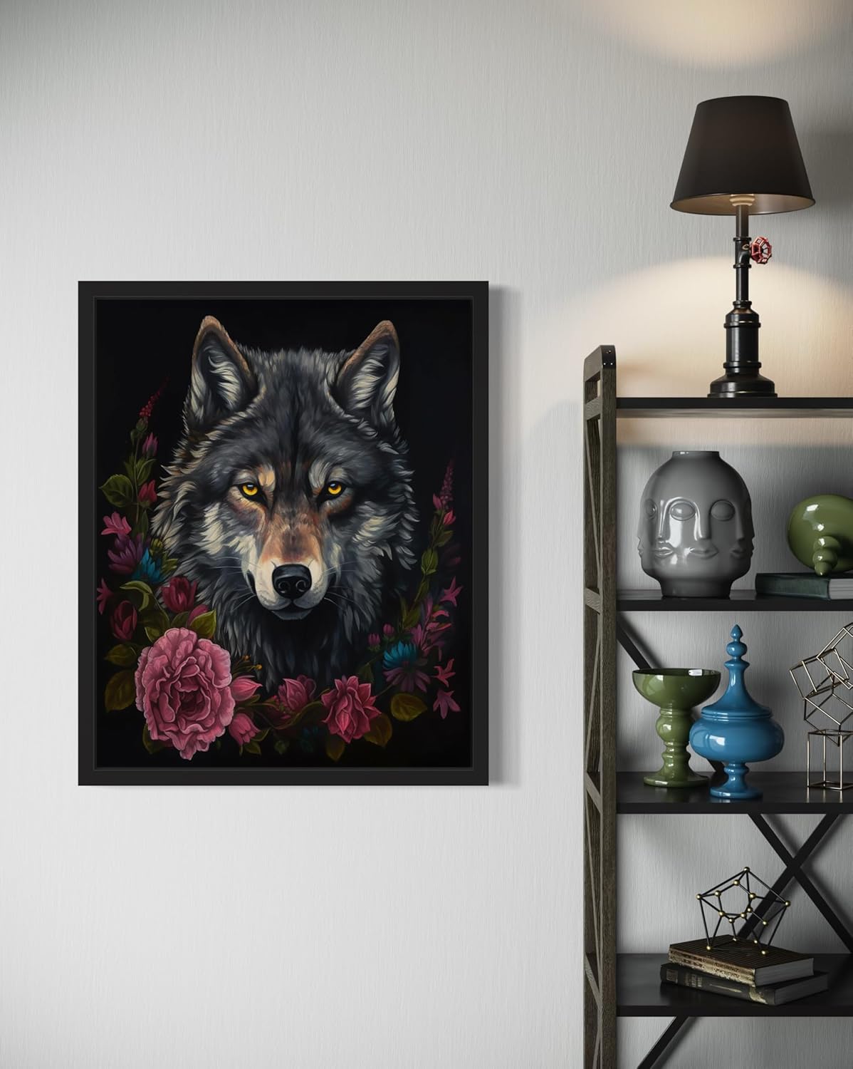 Vintage Wolf Poster Art Print, Halloween Scary Wall Art Academia Spooky Painting Decoration for Horror Prints, Gothic Posters Bedroom Decor 89 (Vintage Wolf, 11 x 14 inches, Unframed)