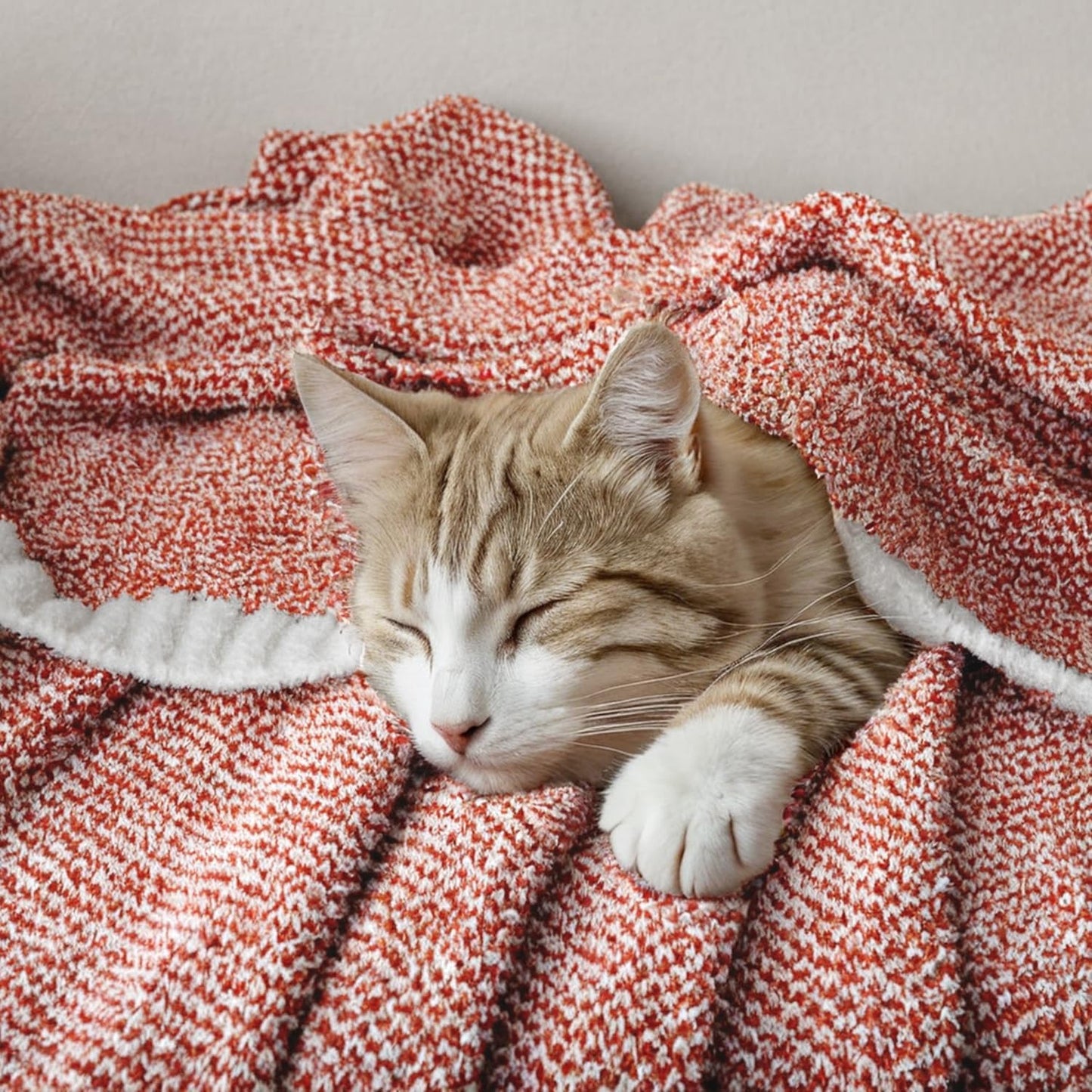 MIULEE Fall Rust Super Soft Throw Blanket for Couch, Cozy Fluffy Warm Throws Knit Blankets for Sofa, Bed, Chair, Living Room, Camping, Picnic, 50 x 60 inch