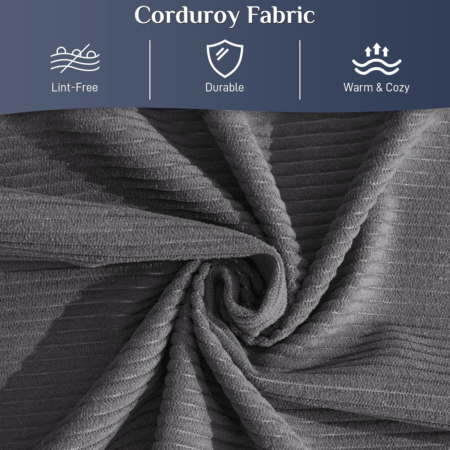 Convertible Sleeper Sofa Bed with Pillow, 4-in-1 Corduroy Folding Mattress Couch with Fixed-Shape Frame, Futon Fold Out Floor Sofa Cama Lounge Couch for Living Room Bedroom Studio, Grey