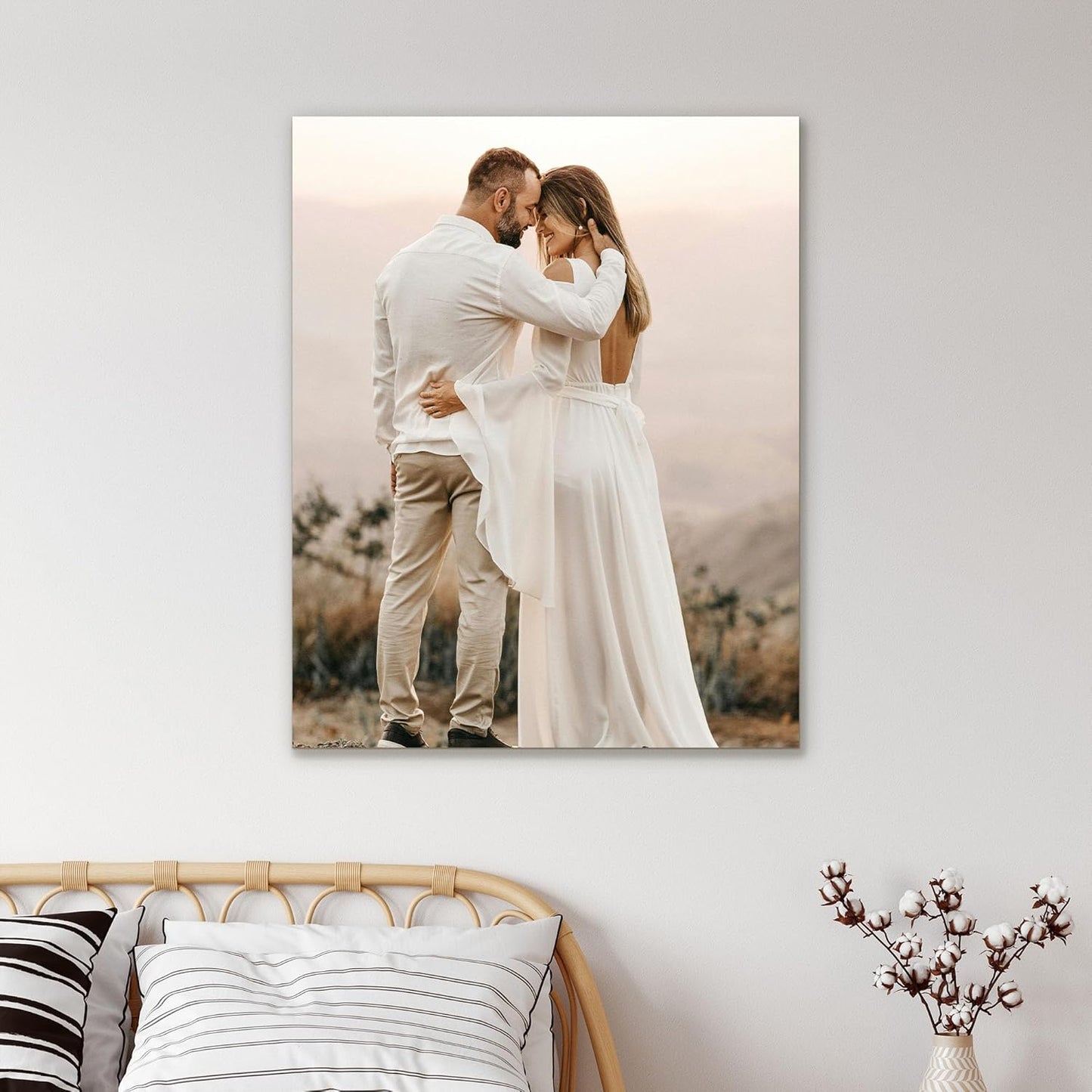 Tapuayts Personalized Custom Canvas Poster: Upload Your Image/Photo for Custom Photo-to-Poster Printing, Quality Wall Art Print (16" X 20")