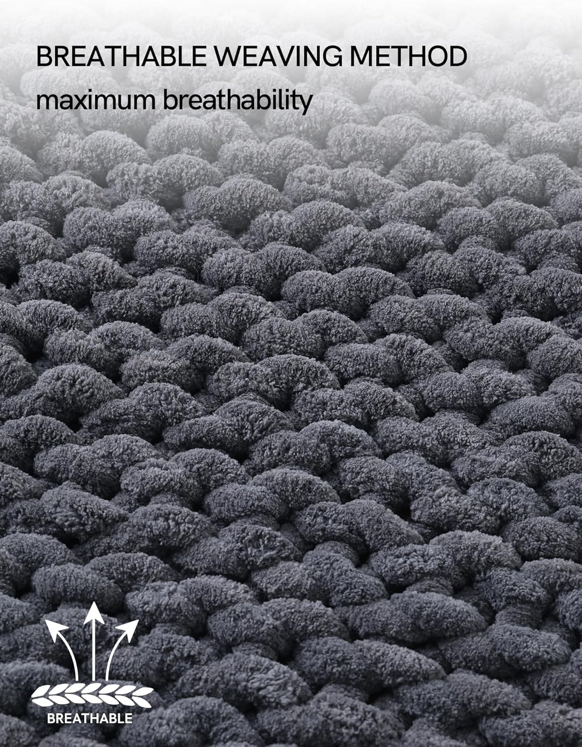 YnM Chunky Throw Blanket, Medium-Weight, Hand Knitted with Chenille Yarn, Skin Friendly, Ventilated and Breathable, Machine Washable, Home Décor Piece for Couch, Sofa and Bed (Lava Grey, 60x80 Inch)