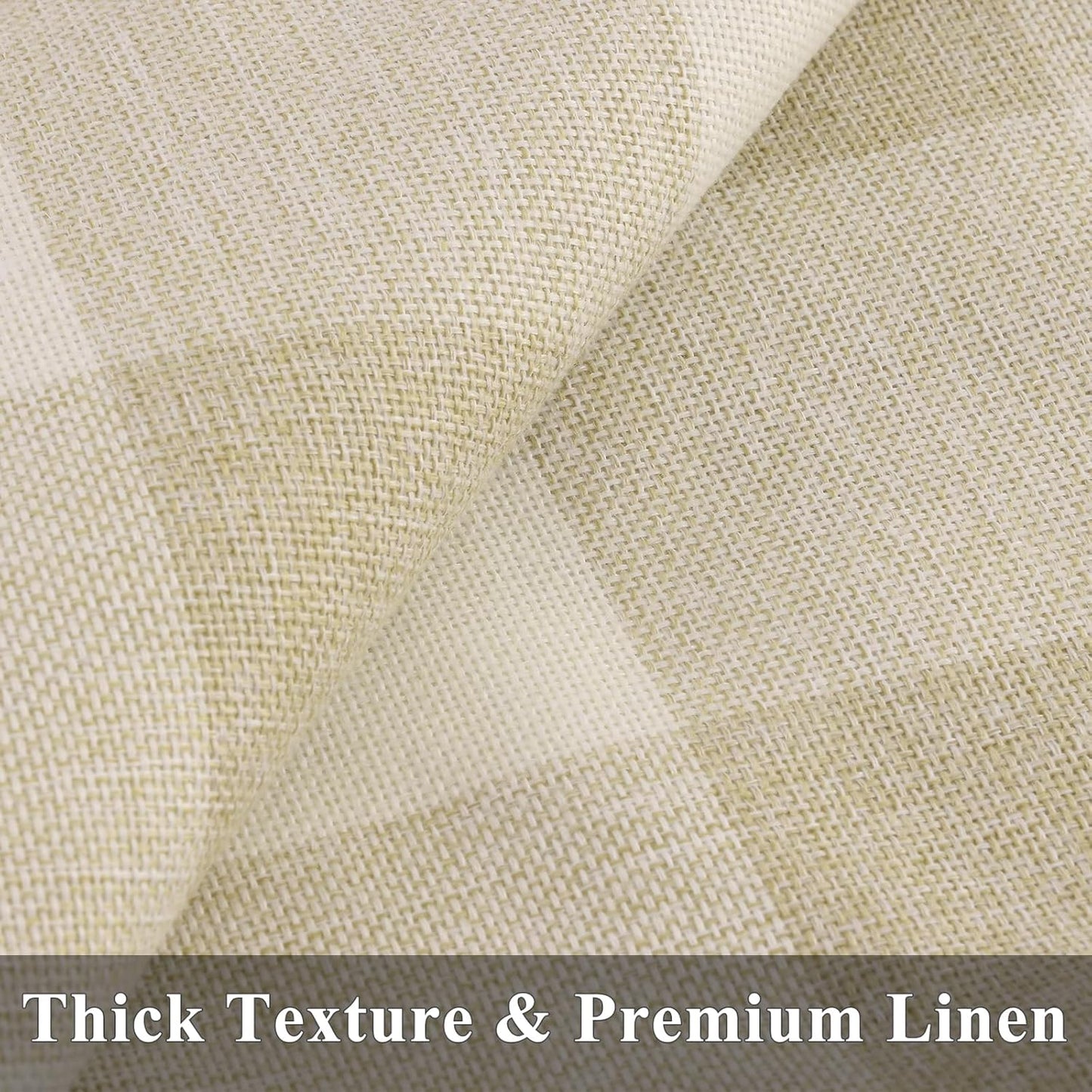 decorUhome Buffalo Plaid Check Fall Throw Pillow Covers 22x22 Set of 2, Outdoor Decorative Farmhouse Pillow Covers with Stitched Edge for Bed Couch Sofa, Cream White and Beige