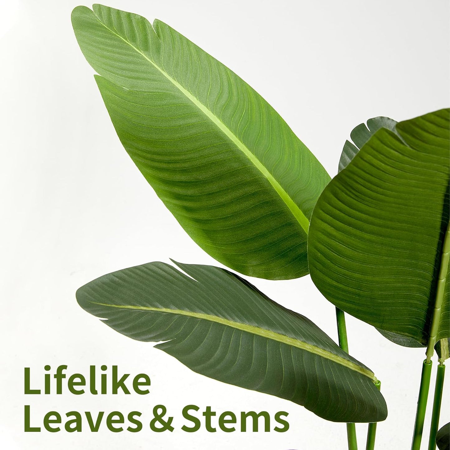 Worth Garden 59in Artificial Bird of Paradise Plant 4.9ft, Set of 2 Faux Tropical Trees for Living Room and Office Décor, Perfect for Indoor and Outdoor Greenery